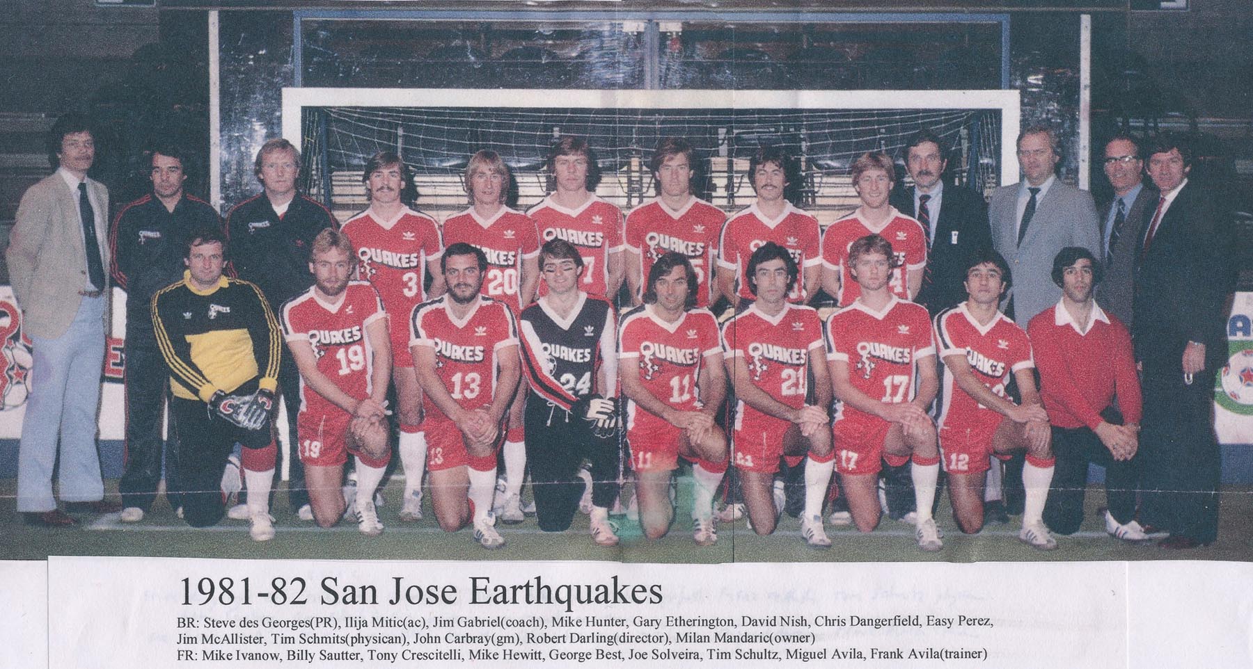 NASL San Jose Earthquakes Rosters